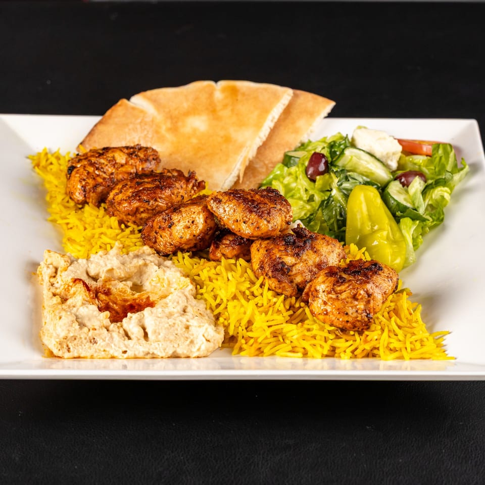 Chicken kebab plate
