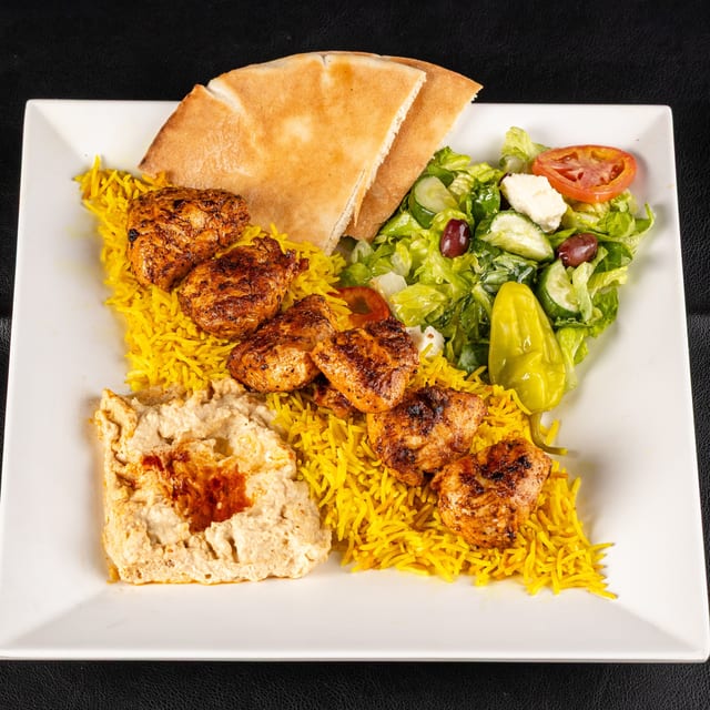 Chicken Kabob Plate.